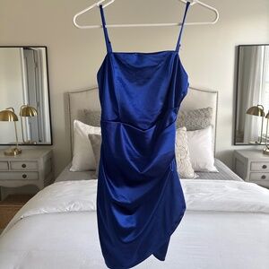 Royal blue sarin like mini dress